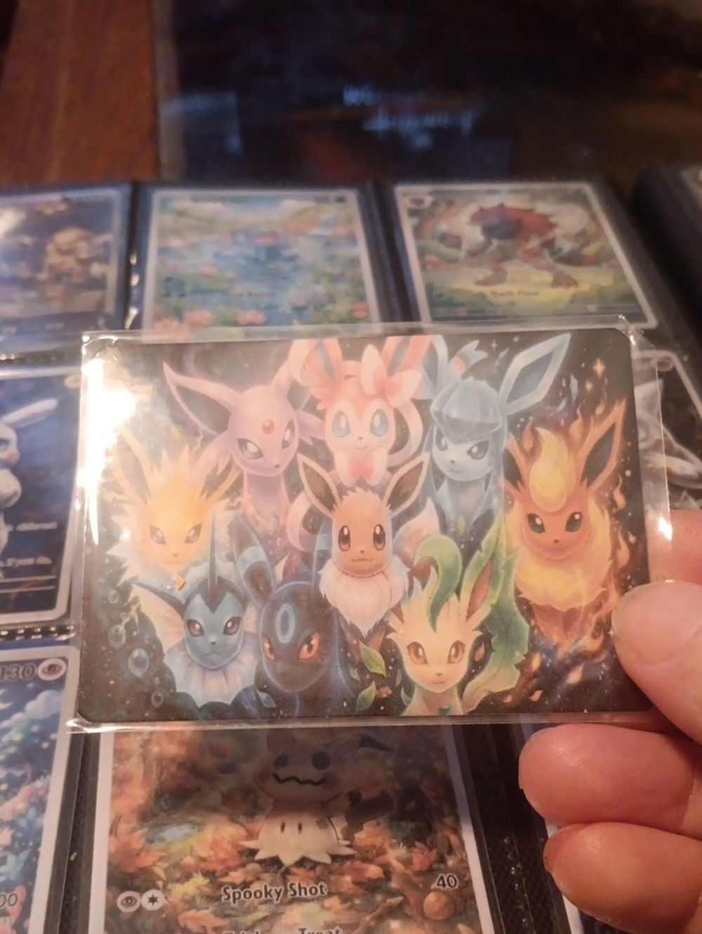 Pokemon Eeveelutions Card  - Blue, Pink, Yellow, Green, Orange, Black